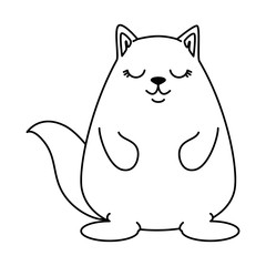 cute hamster kawaii character vector illustration design