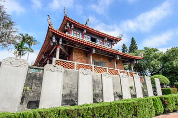 Tainan, Taiwan - November 20,2017:Chikan Tower in Taiwan Tainan
