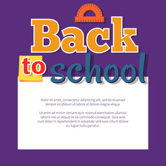 Obraz premium Back to School Poster with Place for Text in Frame