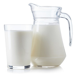 Glass and jug of milk