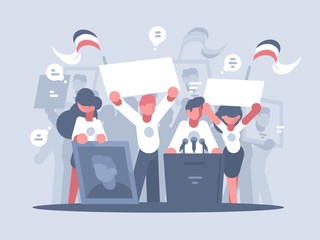 Election campaign of candidate