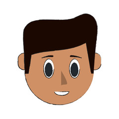 Fototapeta premium Cute guy face cartoon