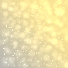 Golden snow winter background