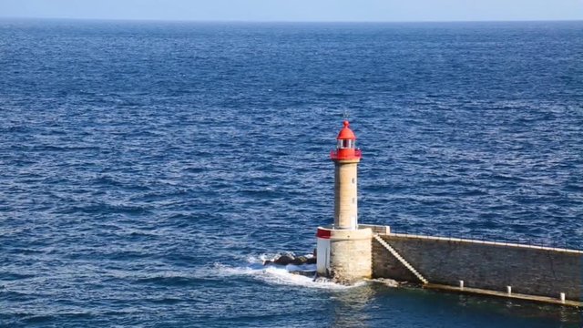 A lightower in the Bastia City on the Corsica Island in France
