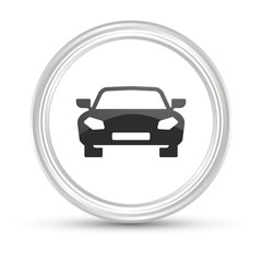 Fototapeta premium Weißer Button - Personnenwagen