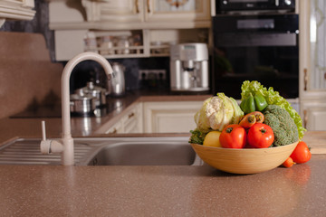 Vegetables in the kitchen
