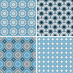 Seamless patterns in trendy minimal style