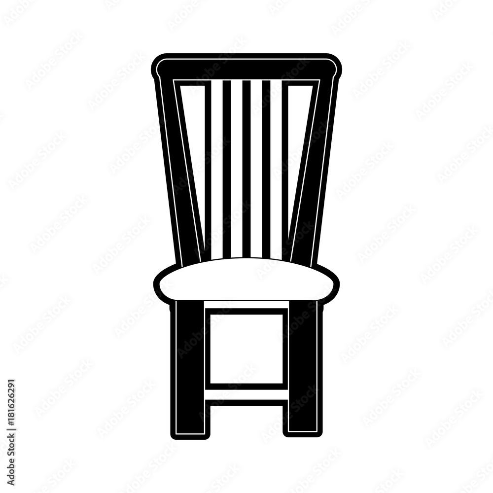 Poster wooden chair isolated