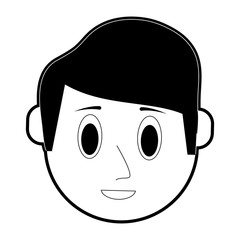 Cute guy face cartoon