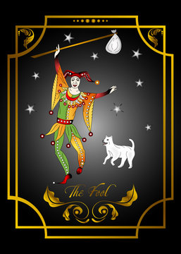 the illustration - card for tarot - the fool.
