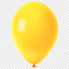 Birthday ornament, realistic colorful vector balloon, isolated on transparent background © tissansk