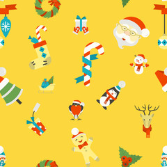 Christmas Seamless Pattern Background