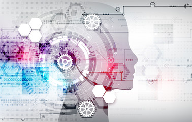 Creative brain concept background. Artificial Intelligence concept.