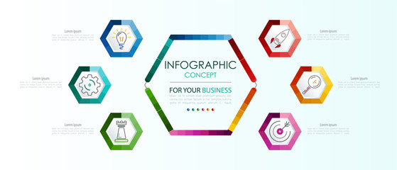 Vector infographic template. Business concept with options.