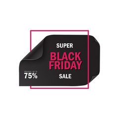 Black Friday Super Sale. Vector illustration