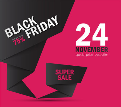 Black Friday Super Sale. Vector illustration