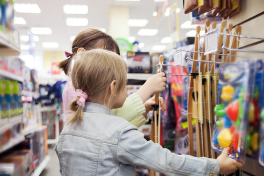 Little Girl In   Toy Store