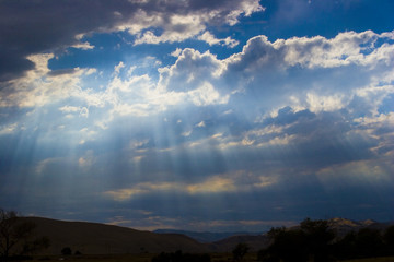 clouds with god rays