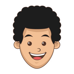 Boy smiling cartoon