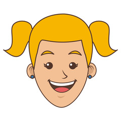 Obraz premium Woman smiling cartoon