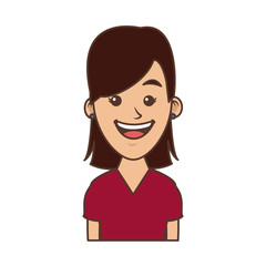 Woman profile cartoon