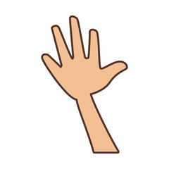 Obraz premium Hand cartoon isolated