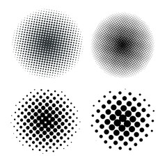 halftone circle isolated 