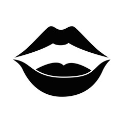 Fototapeta premium pop art lips icon vector illustration design