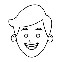 Boy smiling cartoon