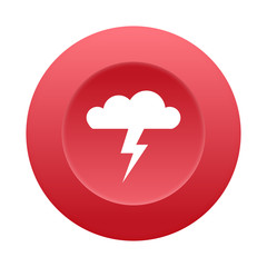 Runder 3D Button - Gewitterwolke