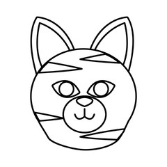 Cat head cartoon