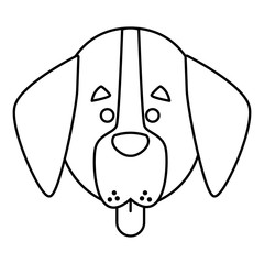 Dog head cartoon