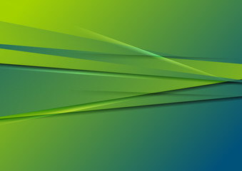 Green blue abstract stripes vector background