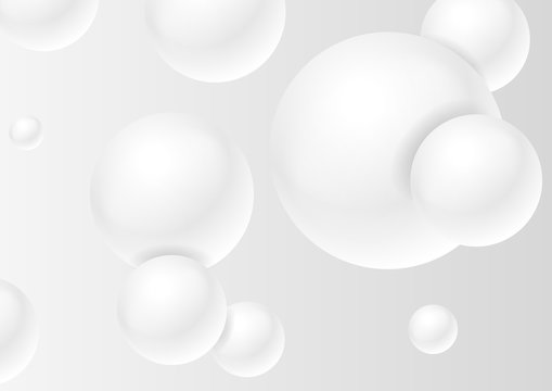 Abstract grey minimal futuristic balls background © saicle
