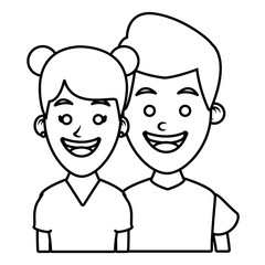 Couple of friends cartoon