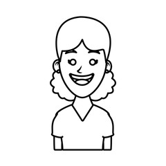 Woman profile cartoon