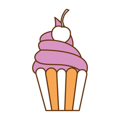 delicious cupcake isolated icon vector illustration design