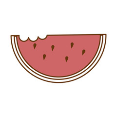 delicious watermelon slice icon vector illustration design