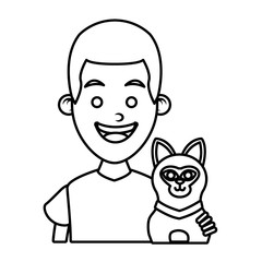 Girl with cat