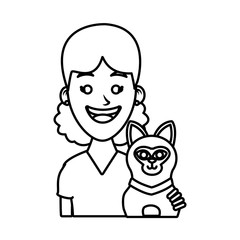 Girl with cat