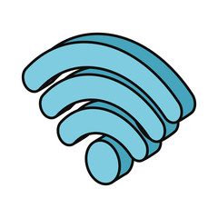 wifi symbol icon over white background colorful design vector illustration