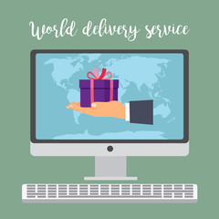 World delivery service concept