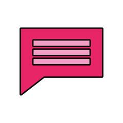 rectangle speech icon over white background vector illustration