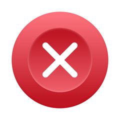 Obraz premium Runder 3D Button - Kreuz