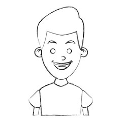 Boy smiling profile