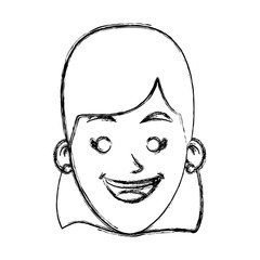 Woman smiling cartoon