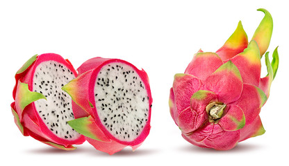 Fresh dragon fruit isolated on white background