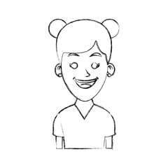 Woman profile cartoon