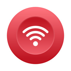 Runder 3D Button - Wifi