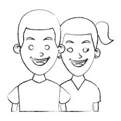 Couple of friends cartoon